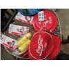 Image 2 : Pop Bottles, Ballantine Metal Tray, Coca Cola Items & Carry On