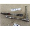 Image 2 : 2 Snap on Ratchets 1) 1/4" & 1) 3/8" & 20 #/8" Ext 1) Snap On 6" & 1) MAC 12"