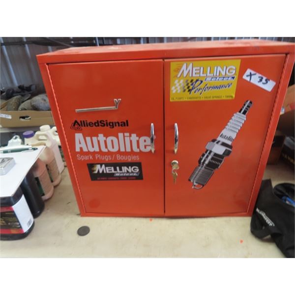 Metal 2 Door Auto Light Garage Cabinet 23  x 26  x 10 