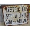 Image 1 : Metal Embossed Speed Limit Sign 24" x 30"