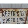 Image 2 : Metal Embossed Speed Limit Sign 24" x 30"