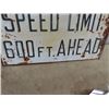 Image 3 : Metal Embossed Speed Limit Sign 24" x 30"