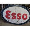 Image 3 : Porc Oval 2 Sided ESSO Sign 89" X 58"
