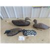 Image 1 : 4 Duck Decoys - 2 Cork & 2 Wood