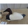 Image 2 : 2 Wood Carved Duck Decoys 1) RW Maloney 1980 & 1) Marked V S