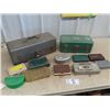 Image 1 : 12 Fishing Tackle Boxes - 2 Full Size, & 10 Packets or Belt