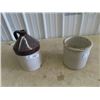Image 1 : 1 Gal Crock & Crockery Jug- Jug is Clean , Crock has a few Cracks