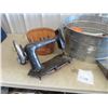 Image 3 : Galv Tubs , Watering Ca, Sewing Machine Head, Bushel Basket