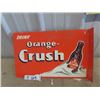 Image 1 : Metal Orange Crush Flange - 2 Sided, 11.5" x 18.5" - Made by Stout Sign Co. Total Production 850