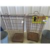Image 2 : 2 Wire Garbage Cans 26"H 14" x 14" & Galv Pails