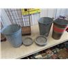 Image 3 : 2 Wire Garbage Cans 26"H 14" x 14" & Galv Pails