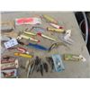 Image 2 : Fishing Lures- Vintage & Modern - Some in Pkgs Floats, Chain Fish Locks, & Fishing Line