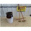 Image 1 : Crockery Butter Churn w Extra Plunger
