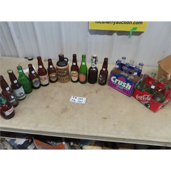 Old Beer Bottles, Pop Bottles & Carriers