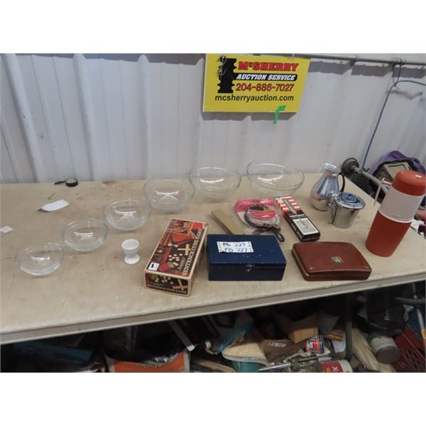 Set of 6 Mixing Bowls, Thermos, Jewellery Box, Kitchen Items