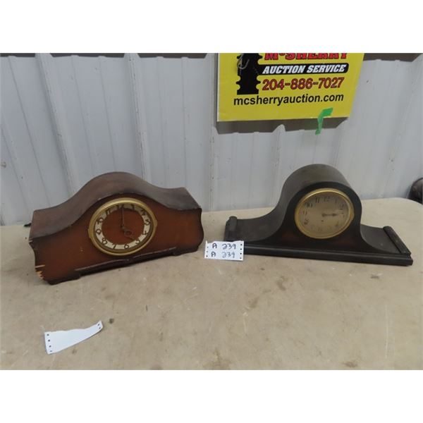 2 Mantle Clocks- Seth Thomas, 1 Is Missing Face Glass