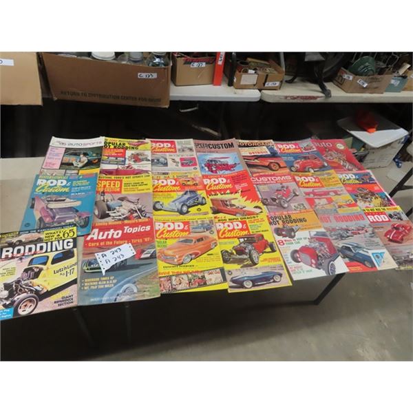 Approx 21 -1960's Hot Rod Car Magazines