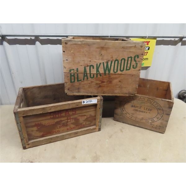 3 Crates 1) Shae's 1) Blackwoods 1) Cdn Butter