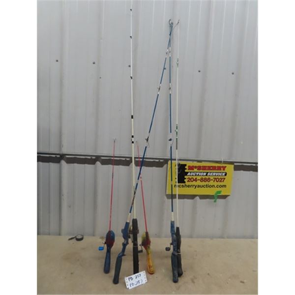 6 Fishing Rods & 4 Reels