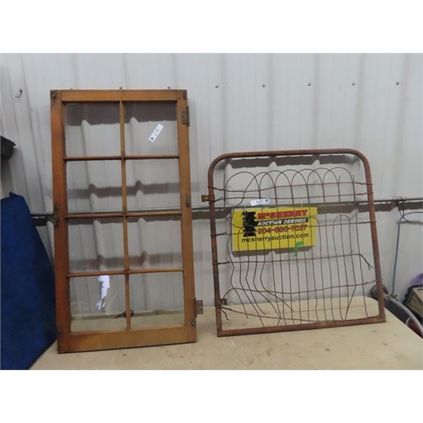 Window Pane 24" x 46" & Gate 34" x 34"