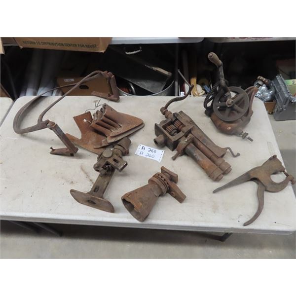 Metal Former, Sickle Sharpener, Auto Jack, Plus Item for Repurposing
