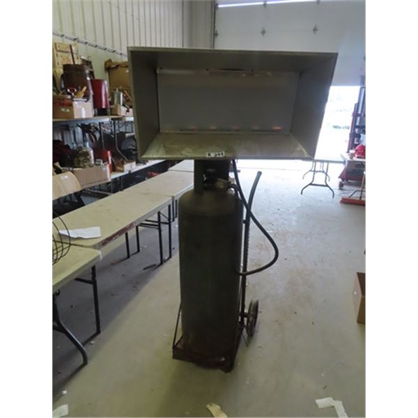 Propane Heater Space Ray w Bottle & Cart