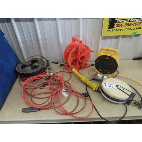 Trouble Lights , Ext Cords, Some are Retracting