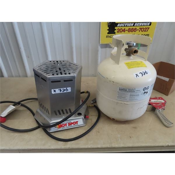 Hot Spot 25000 BTU Heater, & Propane Tank