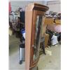 Image 2 : Corner Curved Glass Curio /China Cabinet w 4 Glass Shelves - Also Lights Up