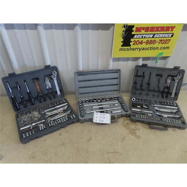 3 Tool Kits - 1 Is 1/2" Mastercraft Socket Set, 2 Tool Sets are Wrench Sockets Plus