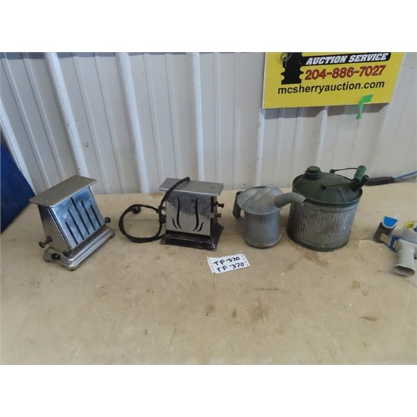2 Dropside Toasters, Gas Gan , Oil Pour Can