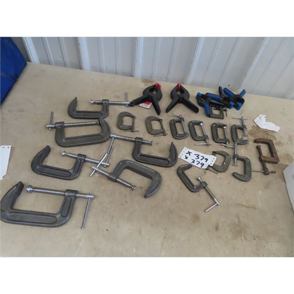 Approx 22 C Clamps & Squeeze Clamps