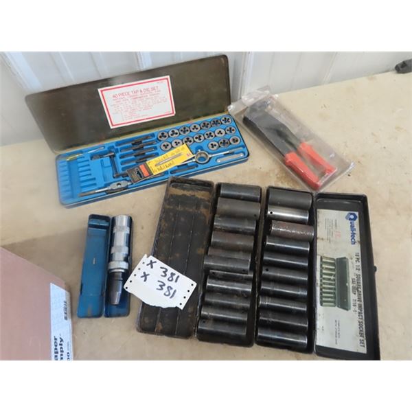 2 Sets 1/2" Impact Sockets, Riviter, Impact Driver