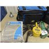 Image 2 : 2 New Insulated Carry Ons, Spot Light, Flashlight New 16 x 20 Tarp, Propane Bottles