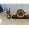 Image 3 : Mantle Clock, Coal Oil Lamp, & Case Flatwear