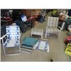 Image 1 : (WE) Patio Chair & Ottoman & 4 Folding Lawn Chair