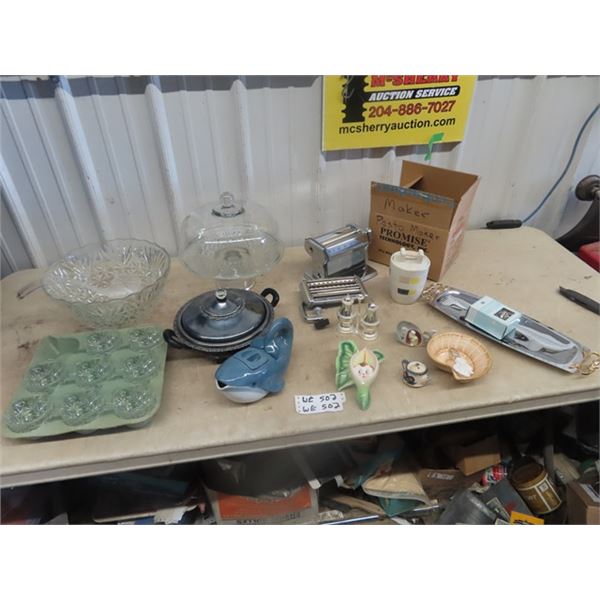 (WE) Punch Bowl Set, Cake Server/Keeper, Pasta Maker, Plus More!