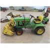 Image 2 : JD 140 R Mower w Snowblower Attach- Needs Engine Repair Blown Piston