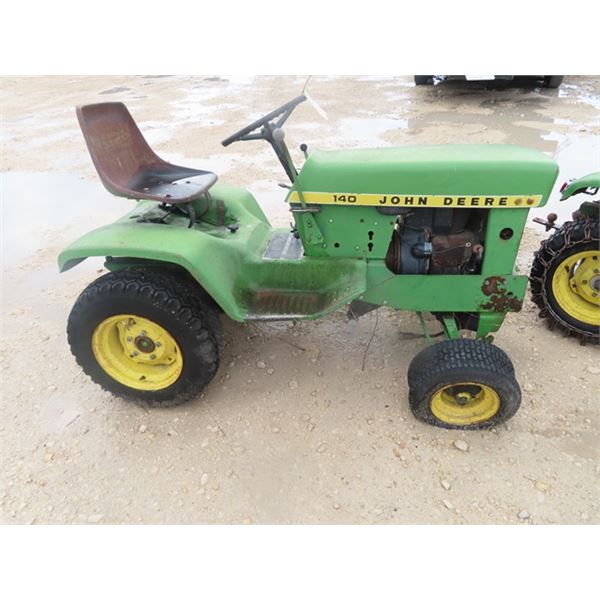 JD 140 R Mower w Mower Attach Needs Engine Repair Blown Piston
