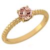 Image 1 : Certified 0.45 Ctw Morganite Solitaire Ring with Filigr