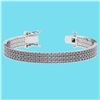 Image 1 : Certified 4.92 Ctw SI2/I1 Diamond 14K White Gold 3 Row