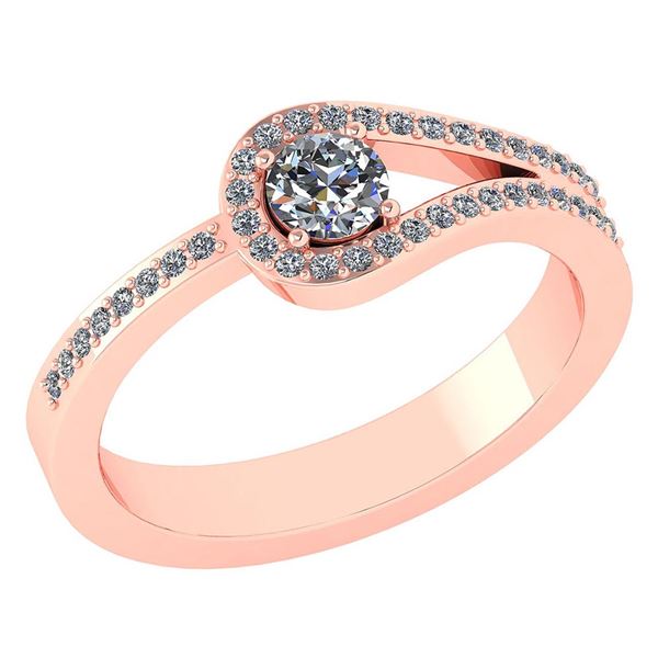1.30 Ctw Diamond 14k Rose Gold Halo Ring