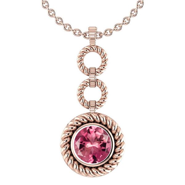 Certified 6.84 Ctw Pink Tourmaline Necklace For womens