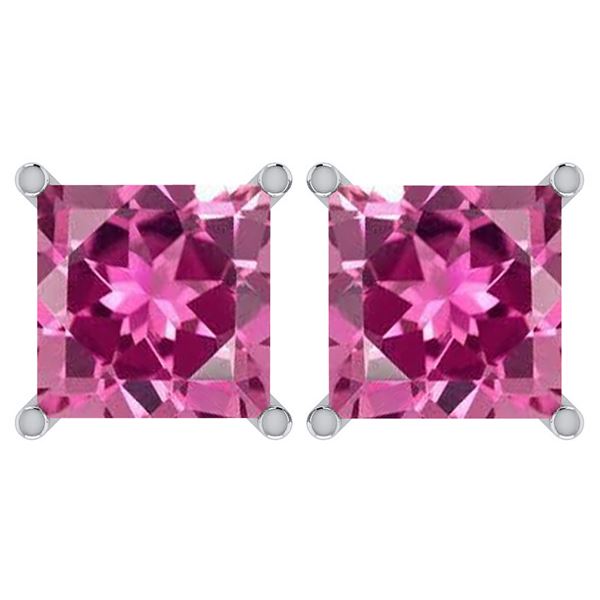 Certified 11.24 Ctw Genuine Pink Tourmaline 14K White G