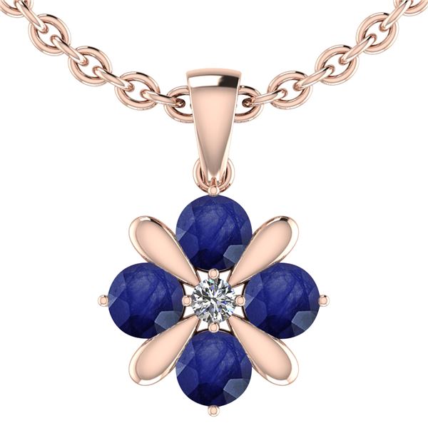 Certified 2.10 Ctw Ruby And Diamond VS/SI1 18k Rose Gol