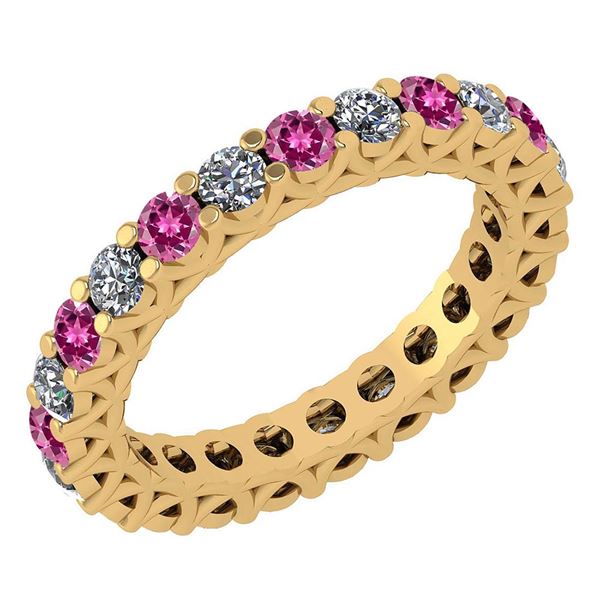 Certified 1.61 Ctw Pink Tourmaline And Diamond 14k Yell