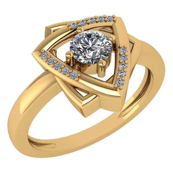 Certified 0.27 Ctw Diamond Wedding/Engagement Style 14K