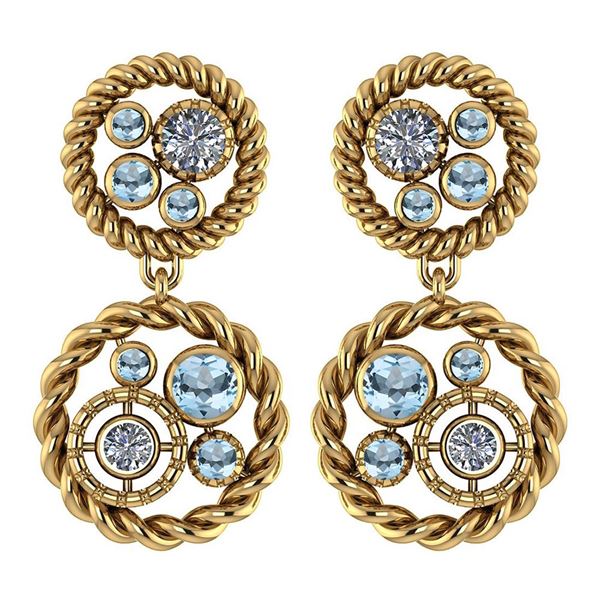 Certified 1.64 Ctw Pink Tourmaline And Diamond 14K Yell