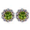 Image 1 : Certified 2.30 Ctw Peridot And Diamond 14k Rose Gold Ha
