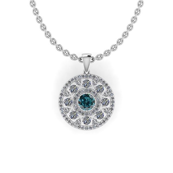 Certified 2.72 Ctw I2/I3 Treated Fancy Blue and White D